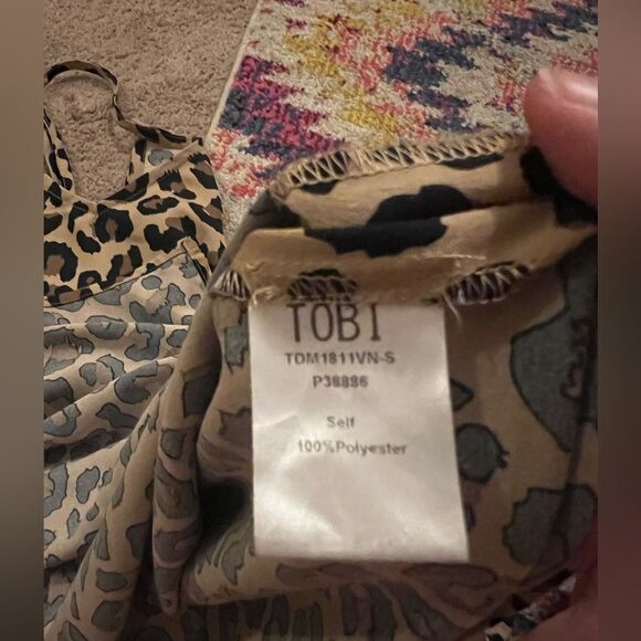 Tobi UNDERCOVER LEOPARD PRINT SHIFT MINI DRESS - TAN MULTI xs - Picture 7 of 8